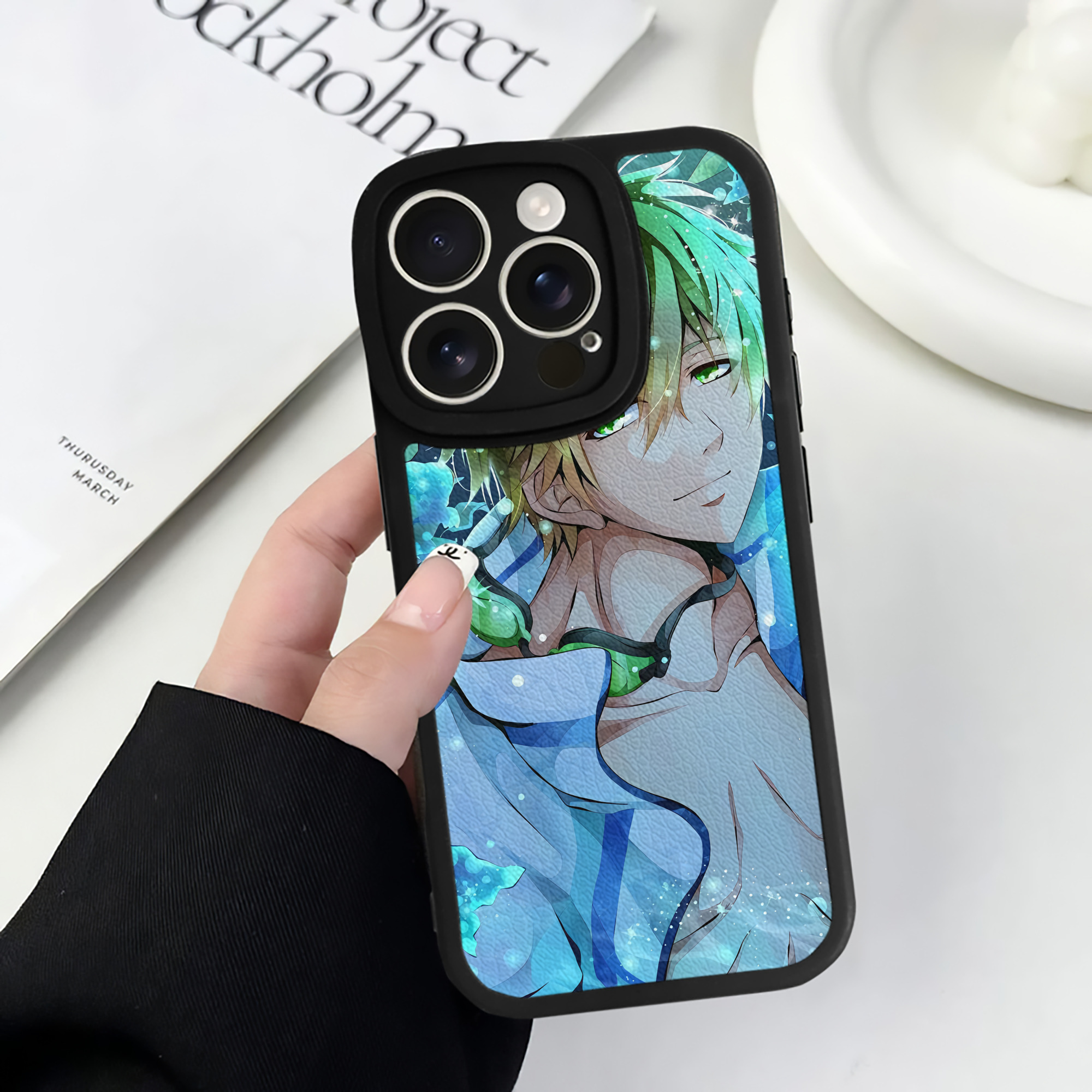 （画像用） 刀剣乱舞 Touken Ranbu 【iPhone 16シリーズ対応】シリコンスマホケース（レザー調） 材質：シリコン